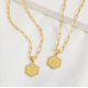 thumbnail image 5 of Collares con iniciales en capas para mujer, simple y lindo colgante de letra hexagonal con clip de papel, collar de cadena con inicial, collar de gargantilla, collares en capas de oro para mujer (dor TUNC Sencillez, 5 of 5