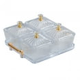 thumbnail image 3 of TISHITA Dried Fruit Snack Serving Plate with Lid Divided Serving Platter Food Storage Box Candy Nuts Dish for Candy Cookies Appetizer Clear, 3 of 8