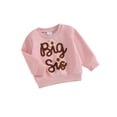 thumbnail image 2 of Yunliwuli Toddler Girl Autumn Pullovers Letter Embrioidery Print Long-Sleeved O-Neck Sweatshirt Loose Warm Tops, 2 of 10