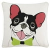 Dog Pattern Pillow in White and Black