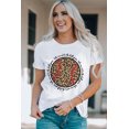 thumbnail image 1 of ABPHQTO Camiseta blanca para amantes de las pelotas con gráfico de béisbol Leoprad para mujer, 1 of 5