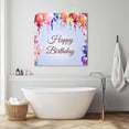 thumbnail image 2 of Wall Art Prints, Happy Birthday Framed Canvas Prints for Bedroom Living Room Bathroom Office, Colorful Balloons Bow Gradient Modern Purple Gallery Wrap Wall Art Poster for Gifts Home Decor 28"x28", 2 of 9