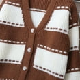 thumbnail image 5 of IVEYRTF Kids Knitted Cardigan Long Sleeve Sweater Warm Cozy Outerwear with Pocket for Children Boys Girls Soft Comfortable Everyday Wear Fall Winter(Coffee#4,13 Years), 5 of 9