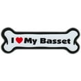 thumbnail image 1 of Dog Bone Magnet: I Love My Basset Hound | Dogs Doggy Puppy | Car Automobile, 1 of 1