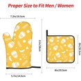 thumbnail image 3 of Easter Oven Mitts and Pot Holders 4 Pcs Sets for Kitchen, Cooking Gloves Heat Resistant Oven Mitt Gloves Non Slip Potholders BBQ Gloves for Baking, BBQ, 3 of 6