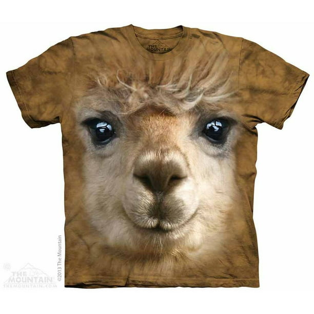 The Mountain T-Shirt Big Face Alpaca Guanaco Tie Dye Shirt 