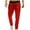 Red, variant on Men's Fashion Jogger Sweatpants Comfortable Drawstring Gym Workout Running Pants Casual Track Pants with Zip Pockets