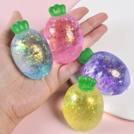 Portable Carrot Squeeze Ball Maltose Simulation Kneading Decompression Fidget for Adults Random Color 2PCS Random Colors