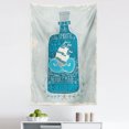 thumbnail image 1 of Maritime Tapestry, Creative Design Bottle with Ship and Text Ornament on Grunge Backdrop, Fabric Wall Hanging Decor for Bedroom Living Room Dorm, 5 Sizes, Petrol Blue Pale Taupe, by Ambesonne, 1 of 1