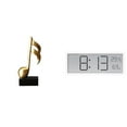 thumbnail image 1 of Figura de escritorio,Escultura de nota musical para escritorio,oficina,decoración del hogar,Reloj de pared digital,Reloj de pared digital multifuncional para oficina,Reloj de escritorio de, 1 of 8