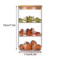 thumbnail image 2 of Stackable Glass Jars With Bamboo Lids Airtight Sealed Storage Containers Canisters For Kitchen Snack Dry Fruit Storage Box, 2 of 11