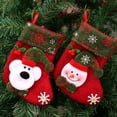 thumbnail image 2 of Bolsas de Navidad con estampado de copos de nieve, embalaje de regalo, calcetines de Papá Noel, bolsa de regalo, colgante de Navidad para fiesta Kits de decoración para fiestas Muñeco de nieve, 2 of 6