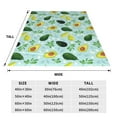 thumbnail image 3 of Salouo Avocado Flowers And Leaves Print Bed Blankets,Flannel Blanket Comfortable Air Conditioning Blanket Lightweight Blanket for Sofa Bed Travel & Couch -40"x30", 3 of 8