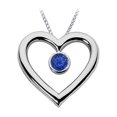 thumbnail image 2 of Sapphire Heart Pendant 14K White Gold 0.75 CT TGW, 2 of 5