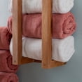 thumbnail image 3 of Linon Twombly Wooden Wall Mount Towel Rack (Set of 2) Brown, 3 of 5