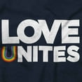 thumbnail image 2 of Love Unites Upside Down Rainbow Womens Slim Fit Graphic Tee Brisco Brands S, 2 of 4