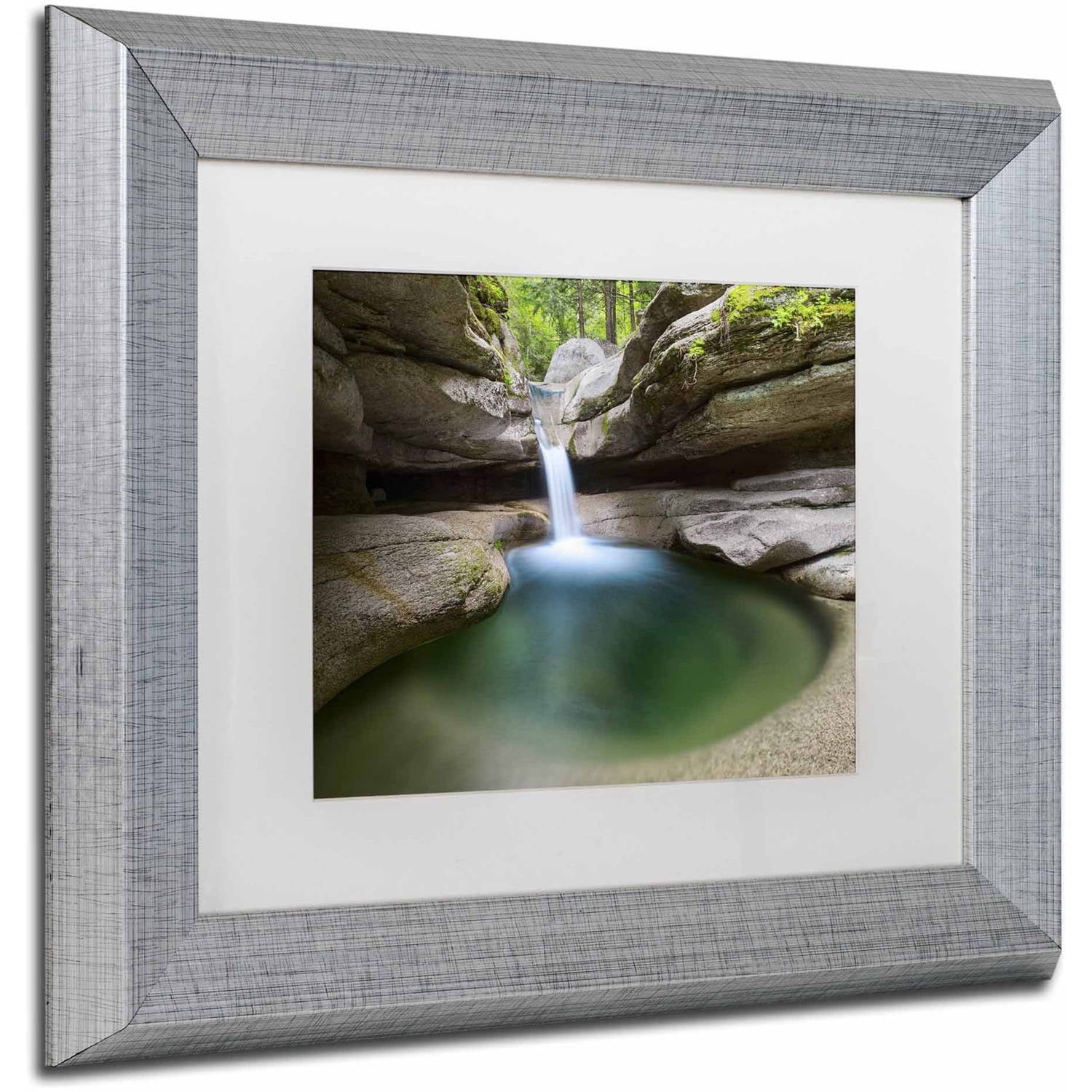 Trademark Fine Art 'Sabbaday Green Pool' Canvas Art by Michael Blanchette Photography, White Matte, Silver Frame