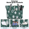 thumbnail image 2 of Tote Bag for Women - Green Christmas Snowflake Pattern Shoulder Bag - Large Utility Work Duffle Bag with Zipper Handbag for Travel, Work, Sprots, 2 of 5