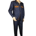 thumbnail image 3 of Men's Stacy Adams Two Piece Matching Walking Set Leisure Suit 1528 Denim, 3 of 9