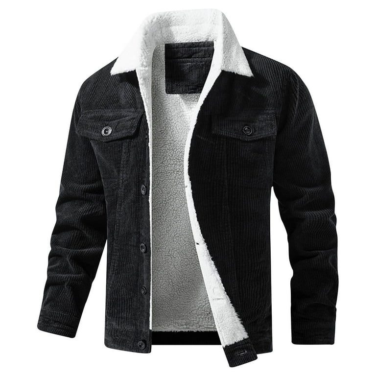 Zpanxa Men's Reversible Jacket Solid Color Dual Wear Design