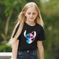 thumbnail image 2 of Children Top Kawaii Printing Disney Summer New Products Black White Tees Harajuku Fashion Outdoor Stitch Pattern T-Shirts Kids3T Gao Jinjia LED, 2 of 2