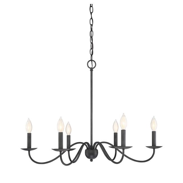 Meridian M10042AI Lustre 6 Lumières - Fer Vieilli