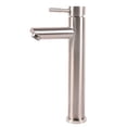 thumbnail image 3 of DAWOT One Handle Single Hole Tall Vessel Stainless Steel Sink Bathroom Faucet, Brushed Nickel 9/16 Connector, 3 of 10