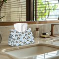 thumbnail image 5 of COEQINE PU Leather Tissue Holder Dispenser Rectangular Facial Tissue Holder Decorative Accessories 7.95X4.92X4.52 Inch for Office Desk Vanity Countertop Nightstand, Sea Turtle Coral Blue, 2 PCS, 5 of 7