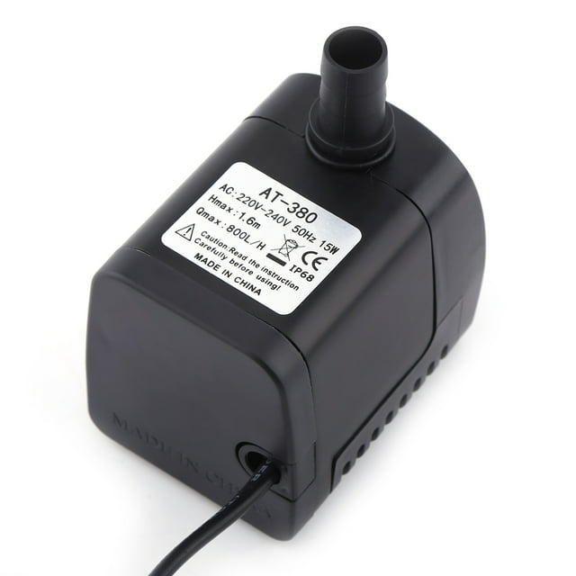Bomba de agua para fuente, 1 pieza de plástico 220V 15W Bomba de agua para pecera Bomba de agua Integración perfecta Jadeshay A