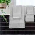 thumbnail image 4 of MALLONI HOME Ultra Soft 6 Pack Cotton Towel Set, Contains 2 Bath Towels 28x55 inch, 2 Hand Towels 16x24 inch & 2 Wash Coths 12x12 inch, Ideal for Everyday use, Compact & Lightweight - Light Grey, 4 of 7