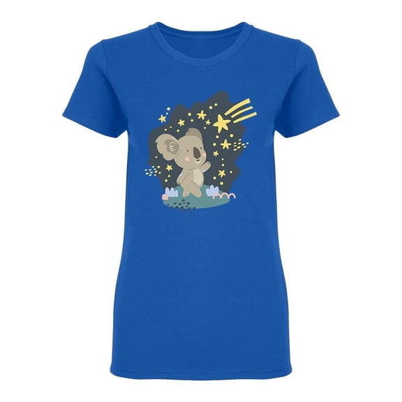 Koala, Starry Sky T-Shirt Women -Image by Shutterstock, Female x-Large