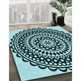 thumbnail image 2 of Ahgly Company Indoor Rectangle Patterned Deep-Sea Blue Area Rugs, 2' x 4', 2 of 6