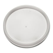 Dart Plastic Lids for Foam Cups, Bowls and Containers, Flat, Vented, Fits 6-32 oz, Translucent, 1,000/Carton -DCC20JL