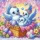 thumbnail image 1 of 5D DIY Taladro Diamante Pintura Pájaro Kit Del 30x30cm Azul, 1 of 9