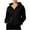 Black, variant on Yievot Hooded Sweatshirts for Women Casual Full Zip Long Sleeve Sport Sweatshirt with Pockets Relaxed Fit Fall Winter Jackets for Women