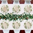 thumbnail image 7 of Ryvnso Cactus and Pink Flowers Round Plate Mats Dining Table Placemat Set of 6 for Holiday Decoration, 7 of 7