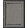 Unique Loom Outdoor Border Collection Area Rug - Multi Border (9' x 12' Rectangle Gray/Black)