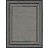 thumbnail image 3 of Unique Loom Outdoor Border Collection Area Rug - Multi Border (9' x 12' Rectangle Gray/Black), 3 of 7