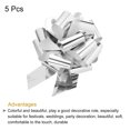 thumbnail image 3 of Uxcell 5Pcs Metallic Large Big Pull Bow Gift Wrapping Bows Ribbon for Wedding Baskets Presents Christmas Silver Tone 8 inch, 3 of 7
