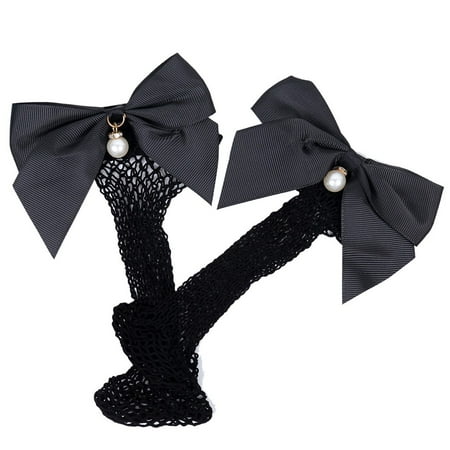

CLZOUD Ankle Socks Bulk Black Polyester Women Ruffle Fishnet Ankle High Socks Mesh Lace Fish Net Short Socks