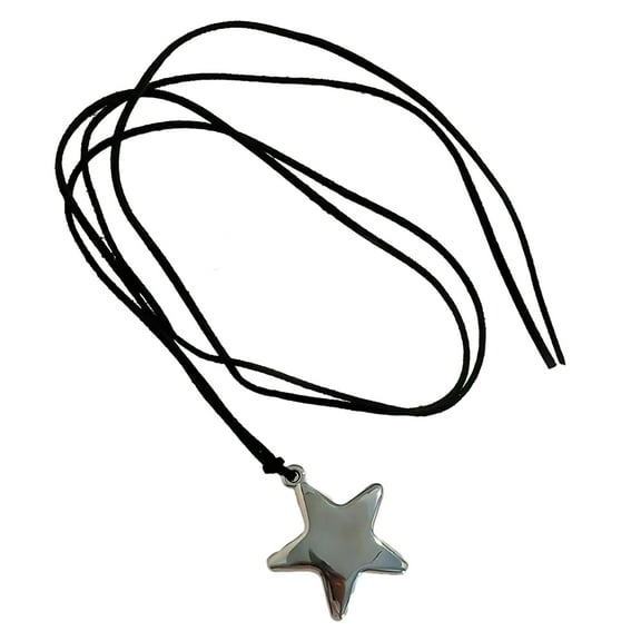 Large Star Necklace Pendant Necklace Fashion Neck Jewelry Lightweight Long Rope Necklace Suitable for Everyday Wear