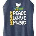 thumbnail image 3 of Woodstock - Peace, Love, Music - Juniors Cropped Racerback Tank Top, 3 of 5