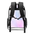 thumbnail image 2 of Easygdp Rainbow Unicorn Party Clear Backpack, Transparent Bookbag for School for Women Men, Capacity Clear Bag for College, Travel, 2 of 7