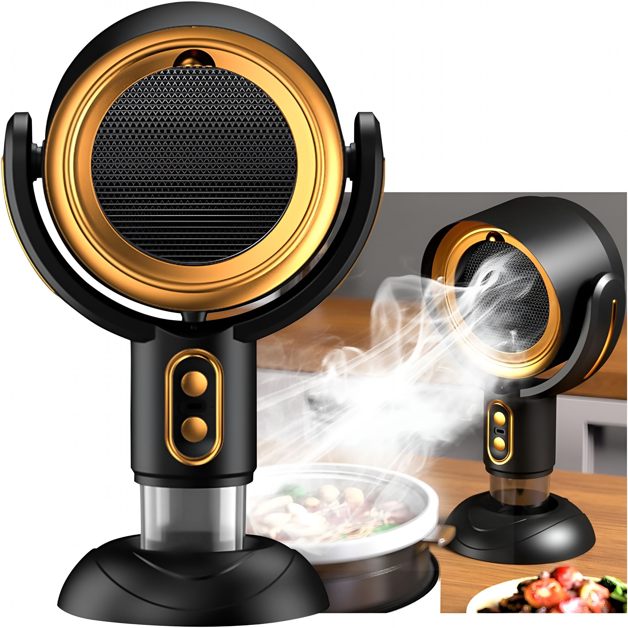 HIBIBUD Smoke Fan for Smoking Indoors,High Fan for Smoking,Wireless Mini Portable Range Desktop Range Hood/Purifier Compact Fan Aromatherapy Diffuser Filter