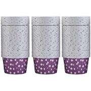 100PCS Mini Cupcake Liners Paper Round Cake Baking Cups Medium Muffin Cases Home Party Wedding 58mm(purple)