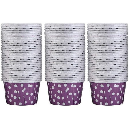 100PCS Mini Cupcake Liners Paper Round Cake Baking Cups Medium Muffin Cases Home Party Wedding 58mm(purple)