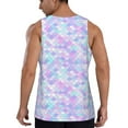 thumbnail image 3 of Xecao Rainbow Scales Men's Tank Top Workout Quick Dry Sleeveless Gym Jogging Muscle Shirts Summer Swim Beach Tops, 3 of 9