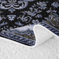 thumbnail image 5 of Homewish Rustic Bohemian Pattern Twin Quilt Set,Rose Floral Twin Coverlet Set,Gray Blue,2 Pieces, 5 of 7