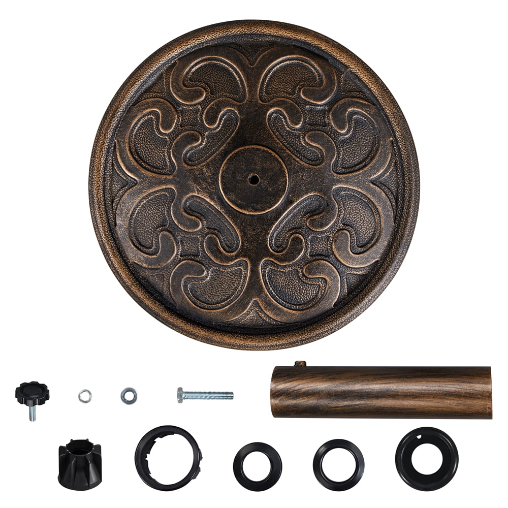 Renwick 22lbs 17.5'' Iron Outdoor Patio Market Umbrella Base, Bronze