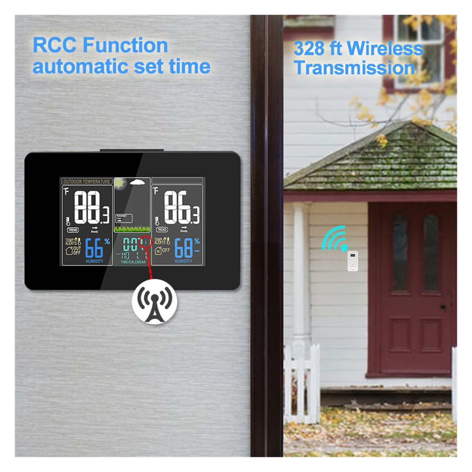 Domestic Small Wireless Weather Station Indoor And Outdoor Temperature And Humidity Monitoring And Forecasting ,Easy to Operate